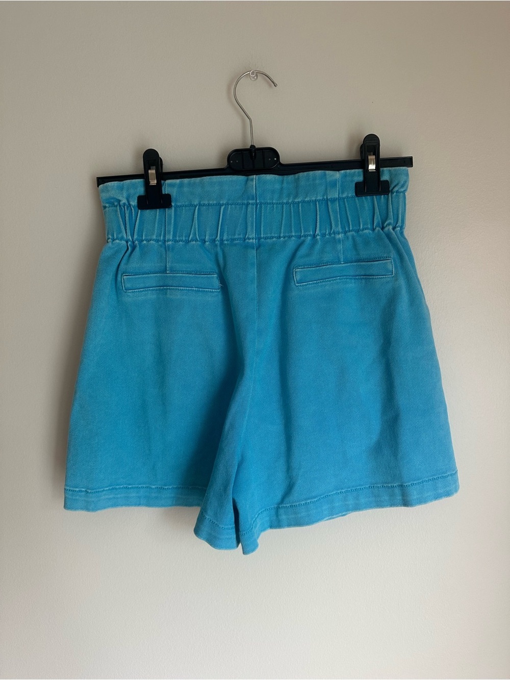 Pants Store Electric Blue Paperbag Shorts Size XS Pockets - Picture 2 of 8